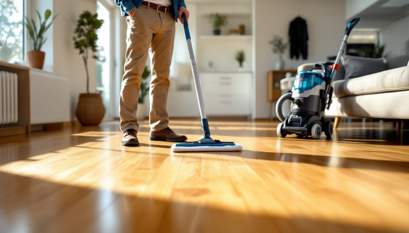 polishing wood floors